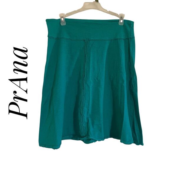 Prana Dresses & Skirts - PrAna Medium Teal Blue A Line Skirt Cotton Blend